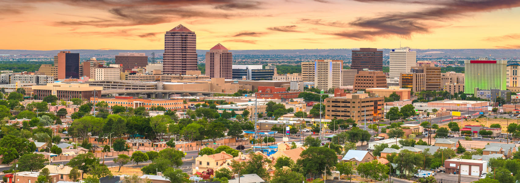 Panoramic view of downtown Albuquerque