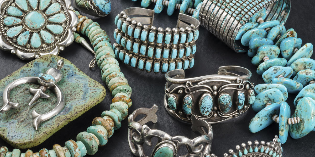 Various Silver and Turquoise Jewelry