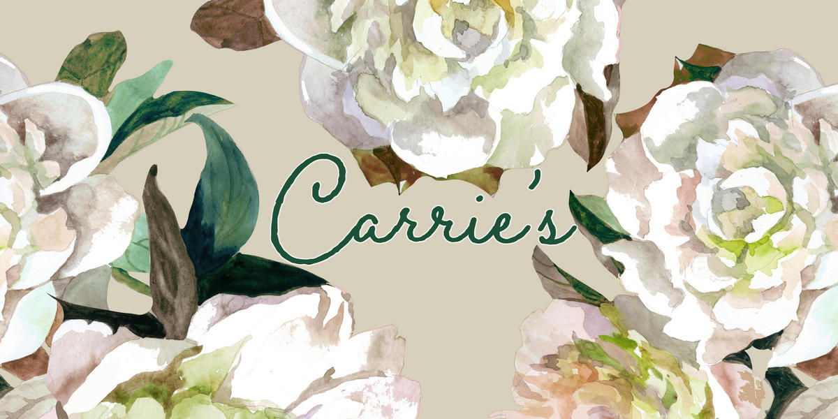 Carrie's Restaurant floral logo